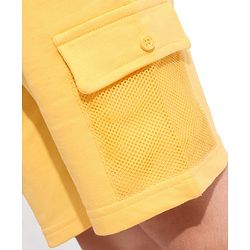 Pine Kids Cotton Knit Knee Length Shorts Paradise Print - Yellow