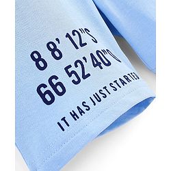 Pine Kids 100% Cotton Knit Above Knee Length Bio Washed Shorts Text Print - Dutch Canal