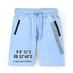 Pine Kids 100% Cotton Knit Above Knee Length Bio Washed Shorts Text Print - Dutch Canal