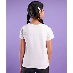 Pine Kids 100% Cotton Biowashed Half Sleeves T-Shirt Text Print- White