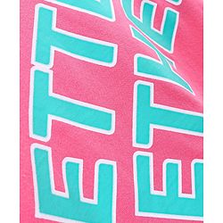 Pine Kids 100% Cotton Half Sleeves Bio-Washed T-Shirt Text Print - Pink