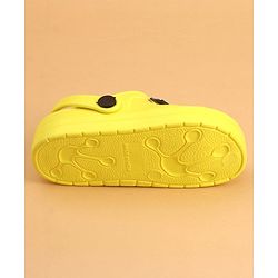Pine Kids Clogs With Back Strap Shoes Applique- Yellow