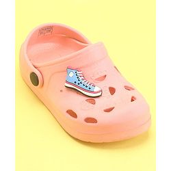 Pine Kids Clogs With Back Strap Shoes Applique- Yellow