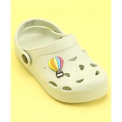 Pine Kids Clogs with Back Strap Hot Air Balloon Patch - Light Green