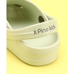 Pine Kids Clogs with Back Strap Hot Air Balloon Patch - Light Green