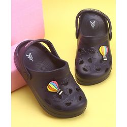 Pine Kids Clogs with Back Strap Hot Air Balloon Patch - Light Green