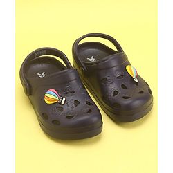 Pine Kids Clogs with Back Strap Hot Air Balloon Patch - Light Green
