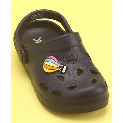 Pine Kids Clogs with Back Strap Hot Air Balloon Patch - Light Green