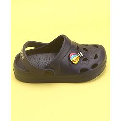 Pine Kids Clogs with Back Strap Hot Air Balloon Patch - Light Green