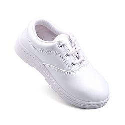 Pine Kids Lace Up School Shoes with - White