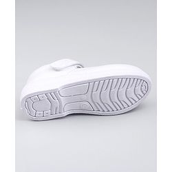 Pine Kids Solid School Shoes with Velcro Closure - White