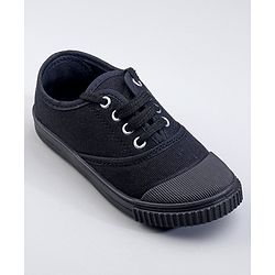 Pine Kids Lace Ups School Shoes - Black