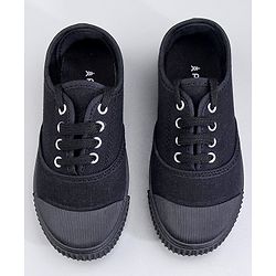 Pine Kids Lace Ups School Shoes - Black