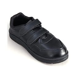 Pine Kids School Shoes with Velcro Closure - Black