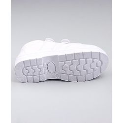 Pine Kids School Shoes With Velcro Closure Solid- White