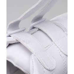 Pine Kids School Shoes With Velcro Closure Solid- White