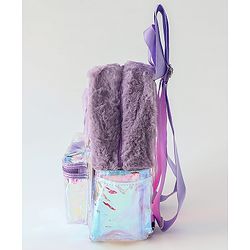 Pine Kids Free Size Fashion Backpack With Heart Applique - Purple