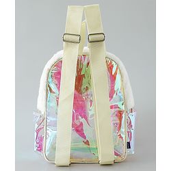 Pine Kids Free Size Fashion Backpack With Heart Applique - White
