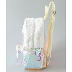 Pine Kids Free Size Fashion Backpack With Heart Applique - White