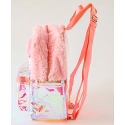 Pine Kids Free Size Fashion Backpack With Heart Applique - Pink