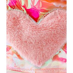 Pine Kids Free Size Fashion Backpack With Heart Applique - Pink
