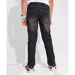 Pine Kids Full Length Cotton Elastane Washed Black Jeans - Grey