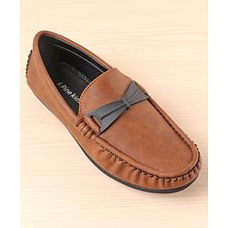 Pine Kids Slip On Formal Loafers - Brown