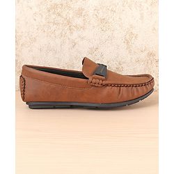 Pine Kids Slip On Formal Loafers - Brown