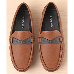 Pine Kids Slip On Formal Loafers - Brown
