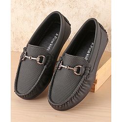 Pine Kids Slip On Formal Shoes - Black
