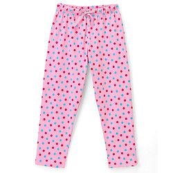 Pine Kids Cotton Half Sleeve Text Print Night Suit - Blue & Pink