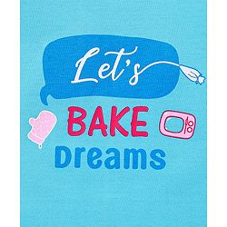 Pine Kids Cotton Half Sleeve Text Print Night Suit - Blue & Pink