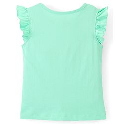 Pine Kids 100% Cotton Half Sleeves Top & Shorts Set Floral Print - Green