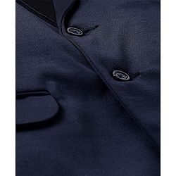 Pine Kids Full Sleeves Knitted Party Suit with Bow- Navy Blue