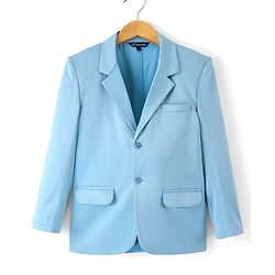Pine Kids Knitted Full Sleeves Blazers - Light Blue
