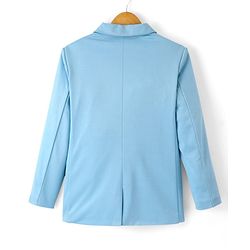 Pine Kids Knitted Full Sleeves Blazers - Light Blue