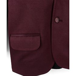 Pine Kids Full Sleeves Knitted Solid Color Blazer - Maroon