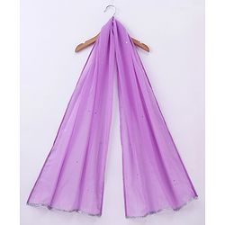 Pine Kids 100% Cotton Woven Half Sleeves Mirror Work Tiered Lehenga Choli Set - Lavender