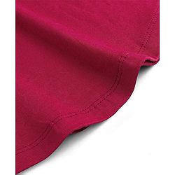 Pine Kids 100% Cotton Knit Half Sleeves Knee Length Night Gown Butterfly Print - Persian Red