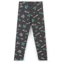 Pine Kids Stretchable Cotton Bio Washed Full Length Leggings Text Print - Dark Shadow