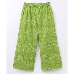 Pine Kids 100% Cotton Sleeveless Kurti & Salwar Set with Dupatta Floral Print - Lime Green