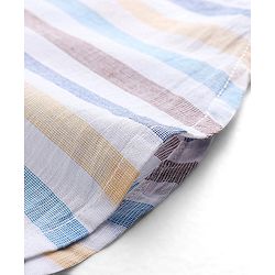 Pine Kids Half Sleeve Spread Collar Striper Shirt - Blue