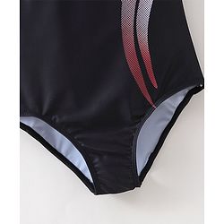 Pine Active Sleeveless V Cut Swimsuit Graphics Print - Black