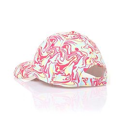 Pine Kids Cotton Baseball Caps Digital Print Pink & Green - Diameter 16.5 cm