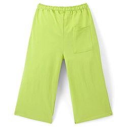 Pine Kids Cotton Ankle Length Pant with Placement Print - Green