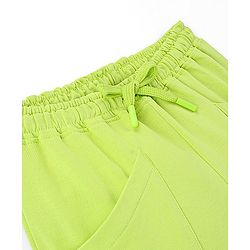 Pine Kids Cotton Ankle Length Pant with Placement Print - Green