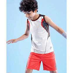 Pine Active Sleeveless Basketball T-shirt & Shorts Set - Multicolour