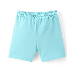 Pine Kids Cotton Knit Mid Thigh Length Shorts Butterfly Print - Light Blue