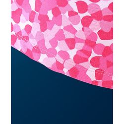 Pine Kids Cotton Knit Mid Thigh Length Abstract Printed Shorts - Pink