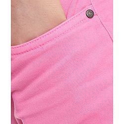Pine Kids Mid Thigh Length Cotton Elastane Over Dyed Shorts - Pink